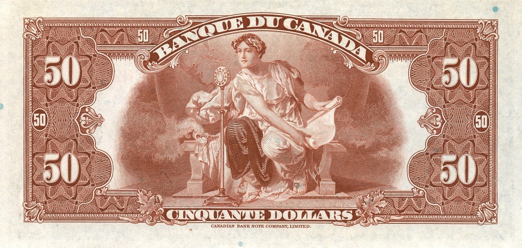1935 -  Figure of Modern Inventions - $50 - Osborne / Towers - French back