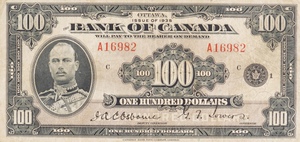 1935 - $100 - Prince Henry - Figure of Commerce and Industry front