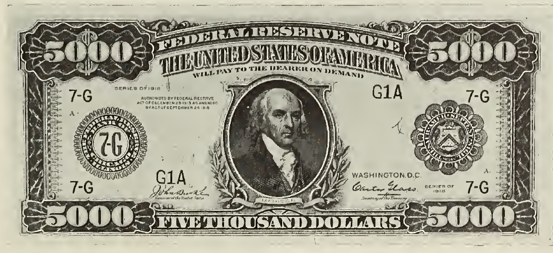 1918 - $5000 - Madison front
