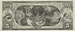 1870 - $5 - Columbus Sighting Land - Indian Princess back