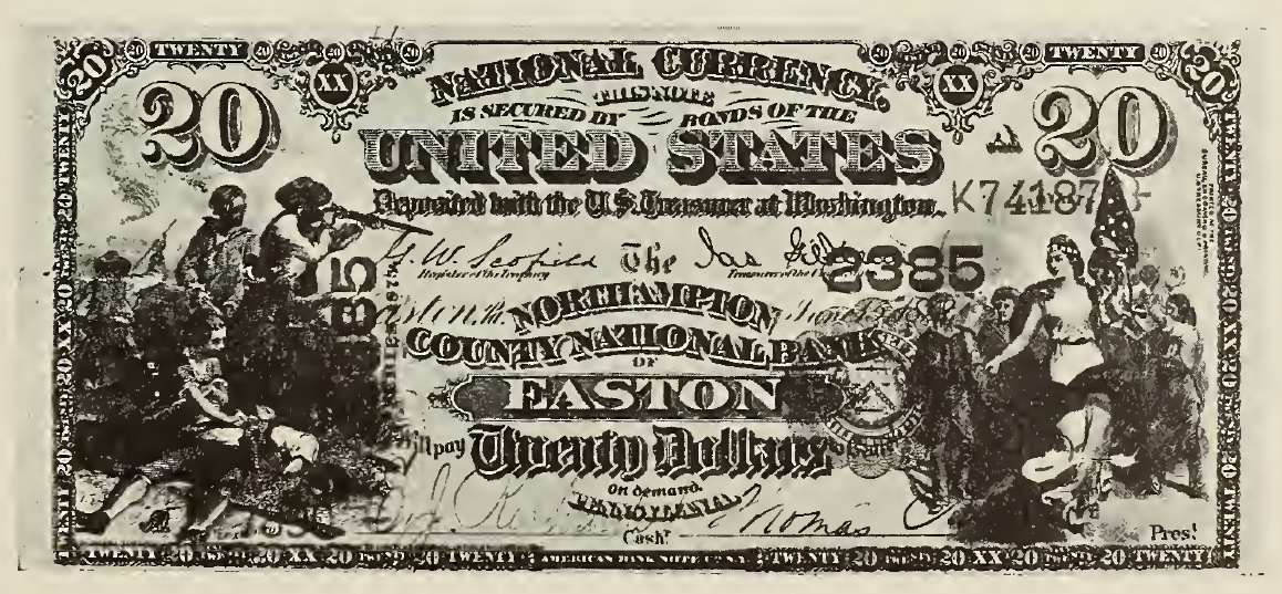 1870 - $20 - Battle of Lexington - Columbia front