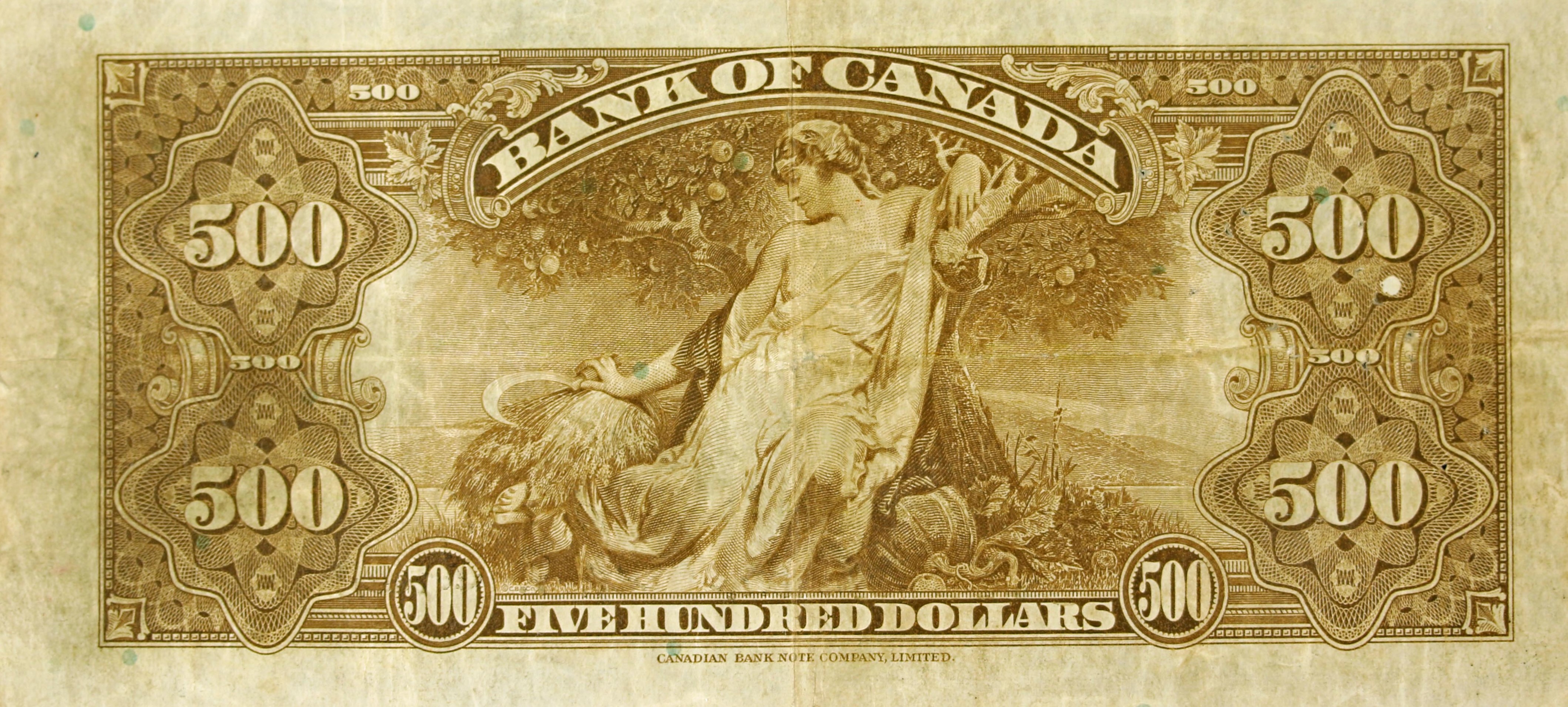 1935 -  Figure of Fertility - $500 - Osborne / Towers - English back