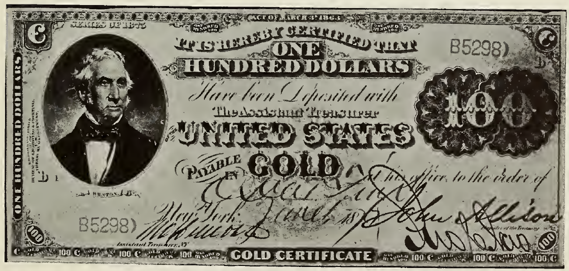 1875 - $100 - Benton - Design 2 front