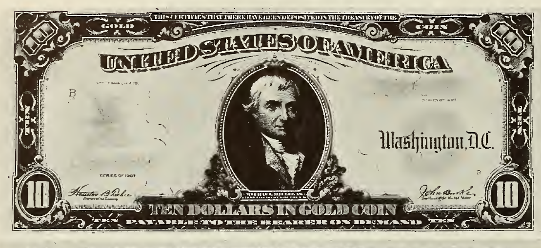 1907 - $10 - Michael Hillegas front