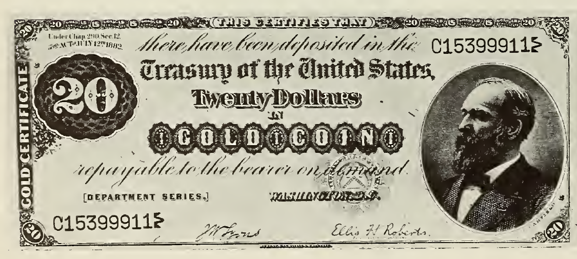 1882 - $20 - Garfield front