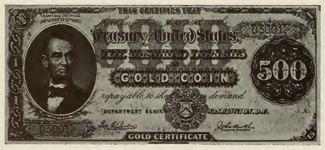 1882 - $500 - Lincoln - Design 3 front