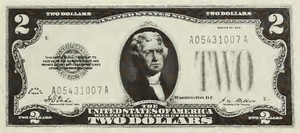 1928 - $2 - Jefferson - Design 1 front