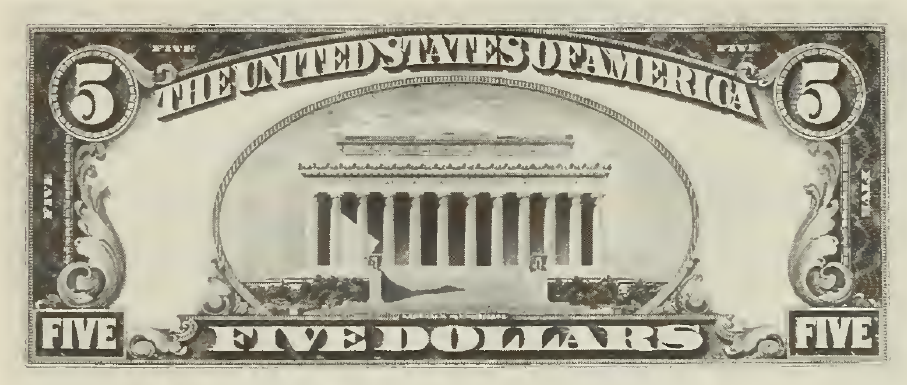 1928 - $5 - Lincoln - Design 1 back