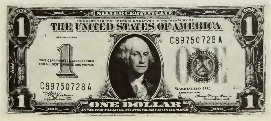 1934 - $1 - Washington - Design 2 front
