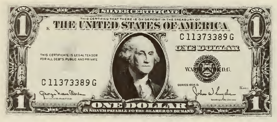 1935 - $1 - Washington - Design 3 front