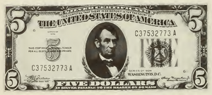 1934 - $5 - Lincoln - Design 1 front