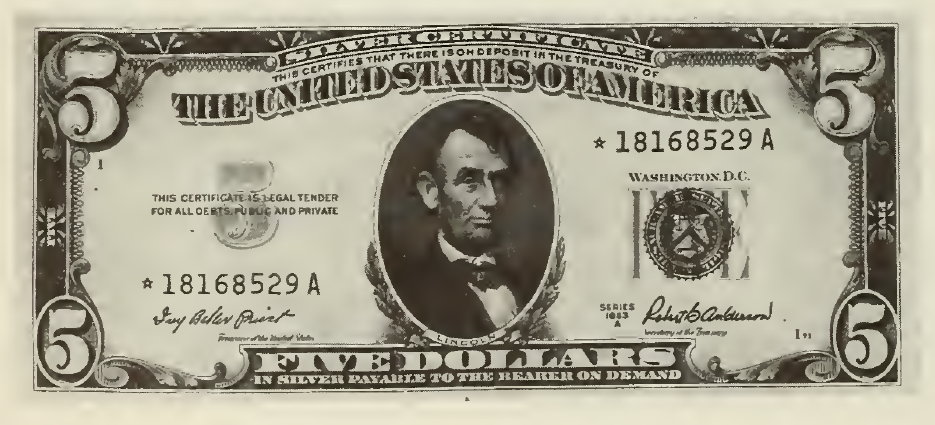 1953 - $5 - Lincoln - Design 2 front