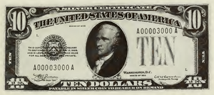 1933 - $10 - Hamilton - Design 1 front