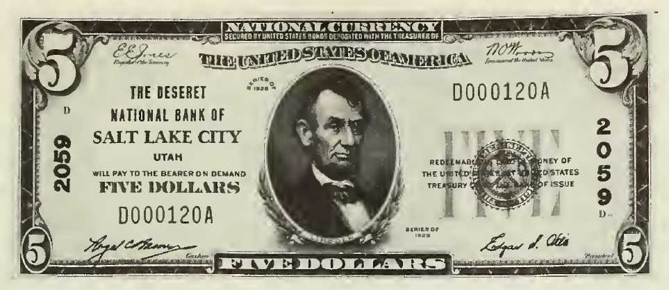 1929 - $5 - Lincoln front