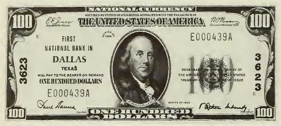 1929 - $100 - Franklin front