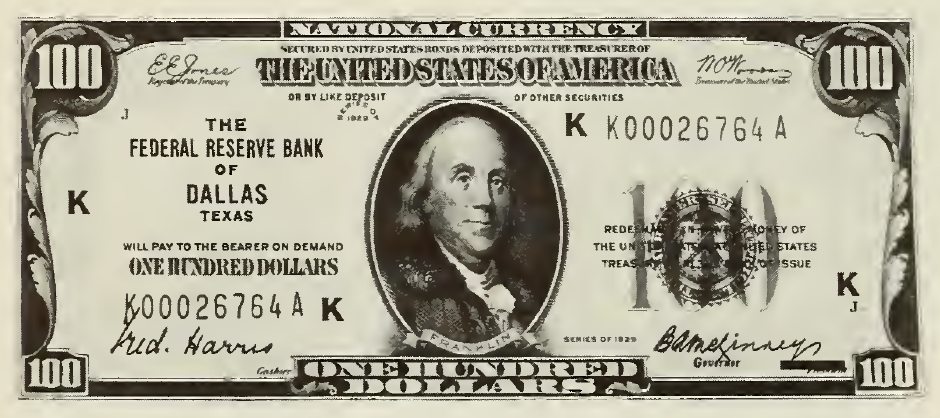 1929 - $100 - Franklin front