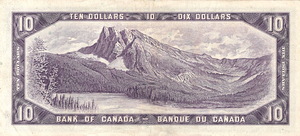 1954 - $10 - Queen Elizabeth II - Mount Burgess - Devil's Face back