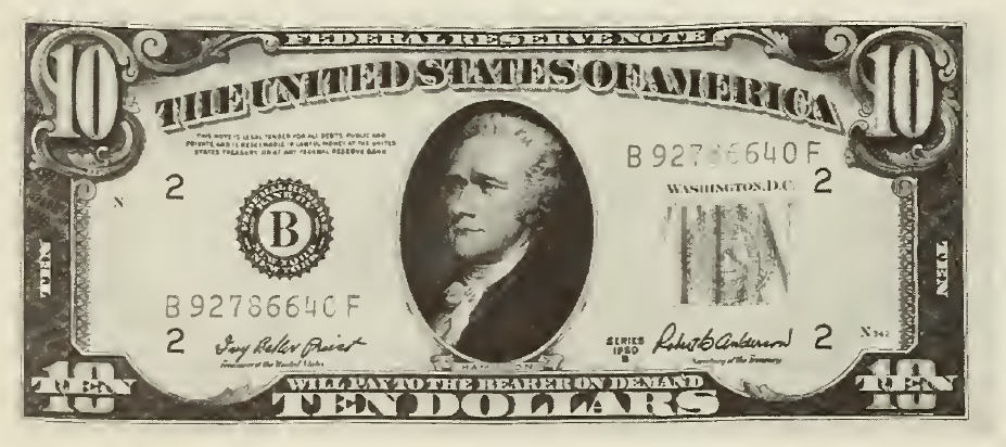 1950 - $10 - Hamilton - Design 3 front