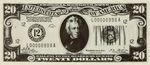 1928 - $20 - Jackson - Design 1 front
