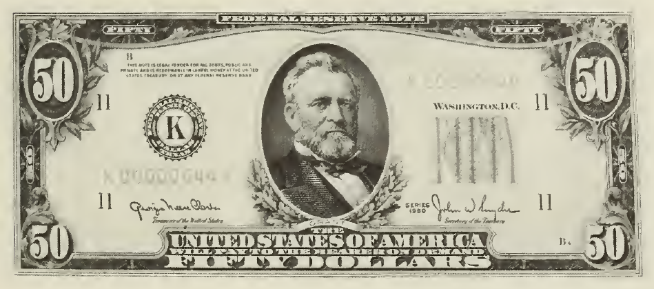 1950 - $50 - Grant - Design 3 front