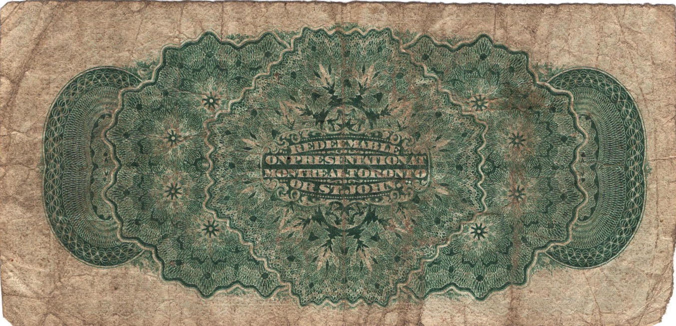1870 - 25 Cent - Shinplaster back