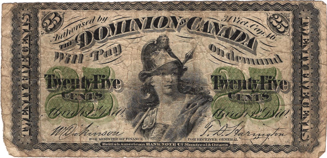 1870 - 25 Cent - Shinplaster front