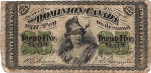 1870 - 25 Cent - Shinplaster front