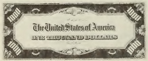 1928 - $1000 - Cleveland back