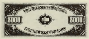 1928 - $5000 - Madison back