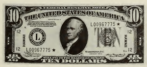 1934 - $10 - Hamilton - Hawaii Overprint front