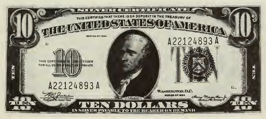 1934 - $10 - Hamilton front