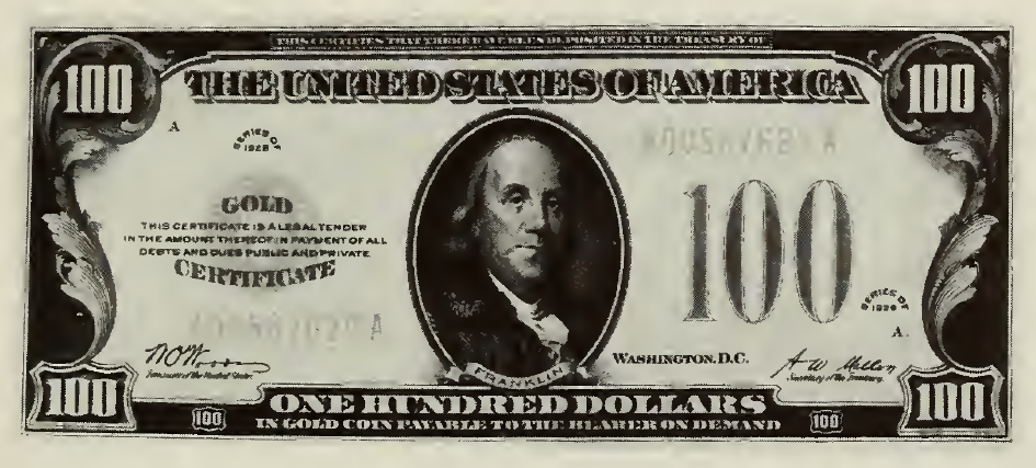 1928 - $100 - Franklin front