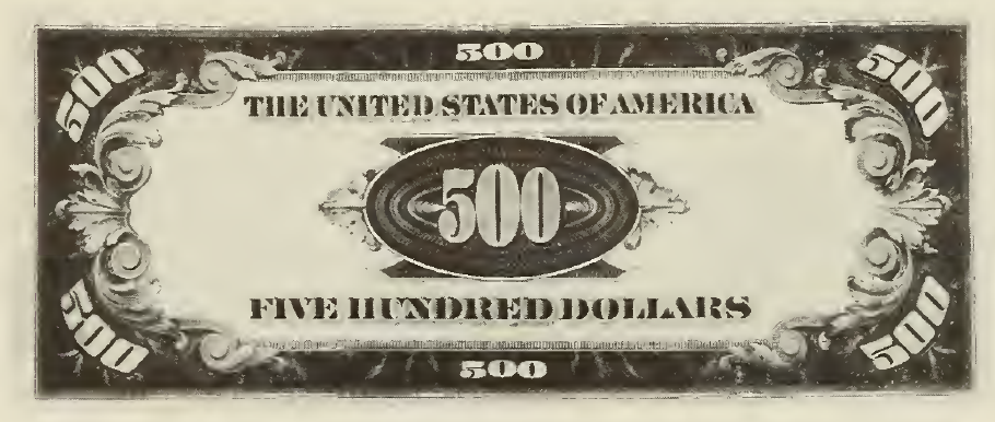 1928 - $500 - McKinley back