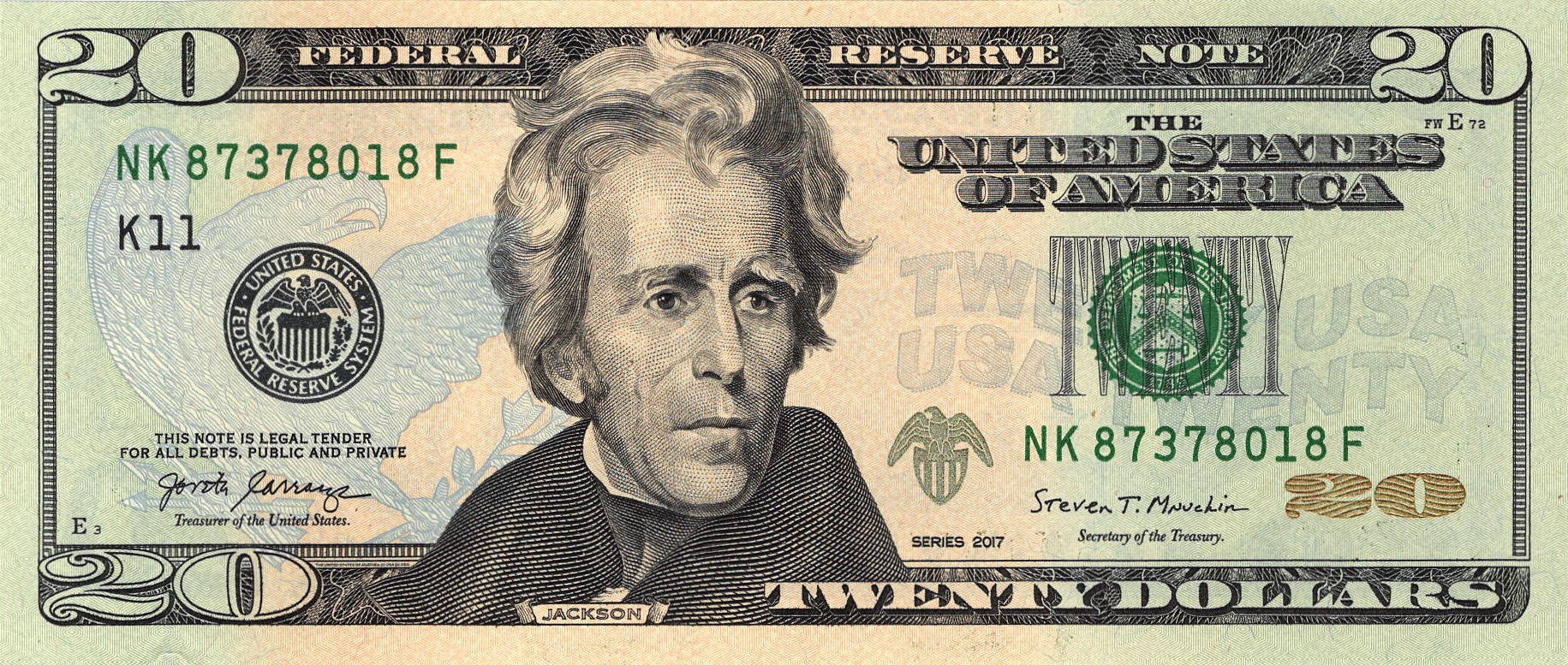 2006 - $20 - Jackson front