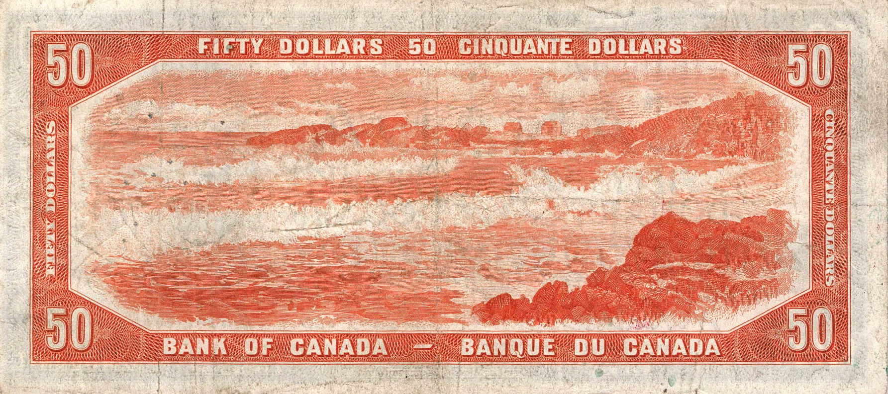 1954 - $50 - Queen Elizabeth II - Lockport - Modified Hair back