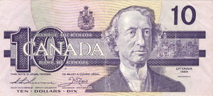 1989 - $10 - Sir John A Macdonald - Osprey front