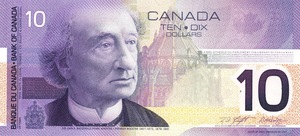 2000 - $10 - Sir John A Macdonald - Remembrance and Peacekeeping front
