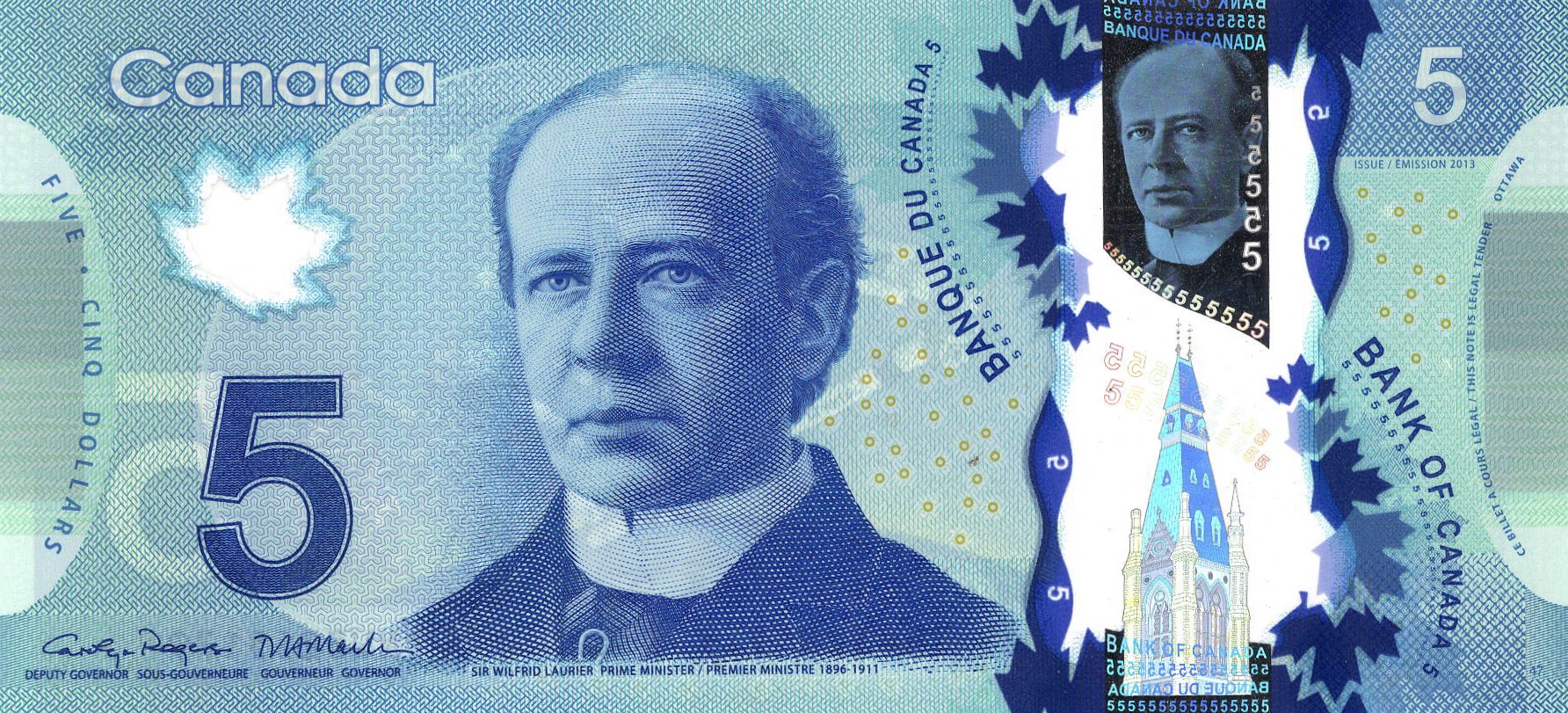 2013 - $5 - Sir Wilfrid Laurier - Space Exploration front