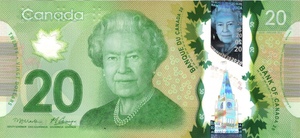2012 - $20 - Queen Elizabeth II - Canadian National Vimy Memorial front