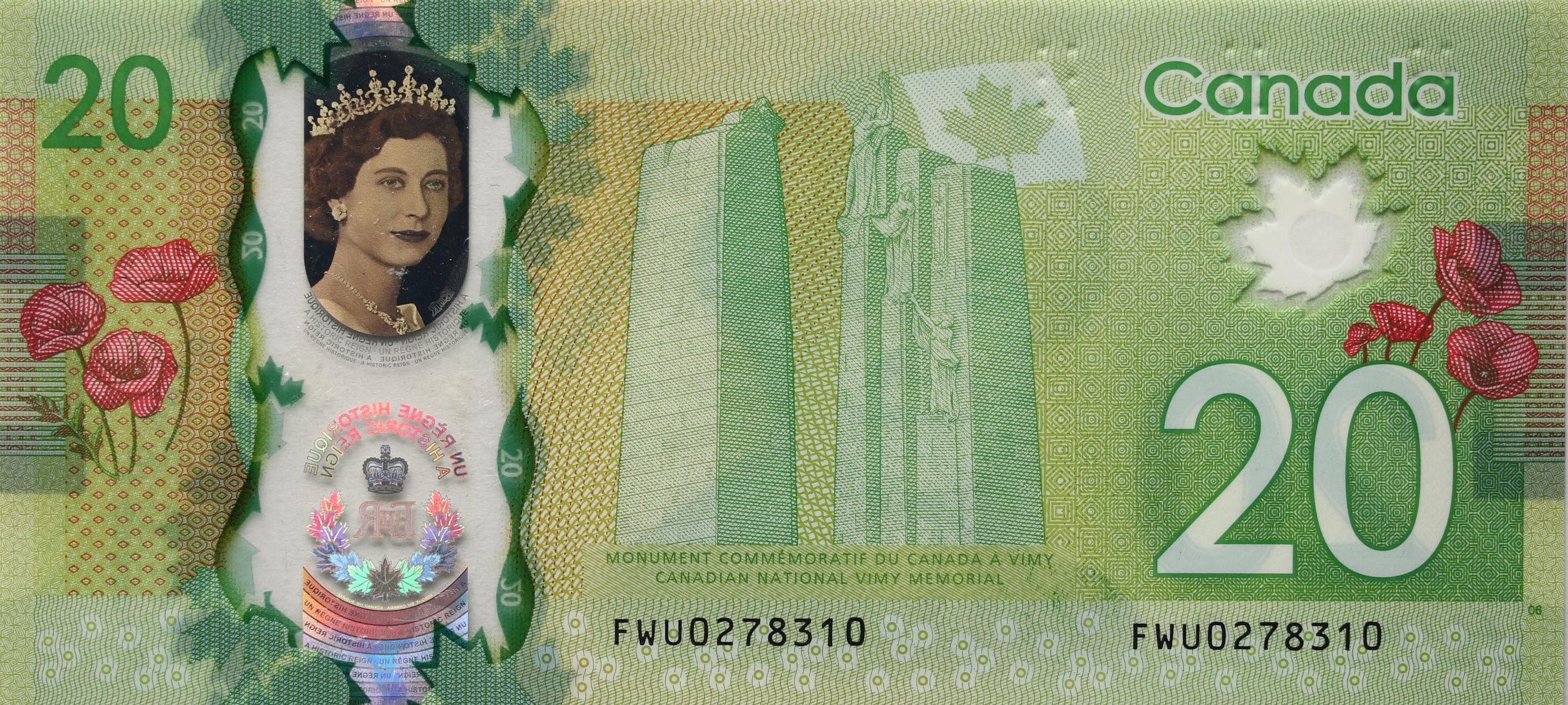 2015 - $20 - Queen Elizabeth II - Longest Reigning Monarch back
