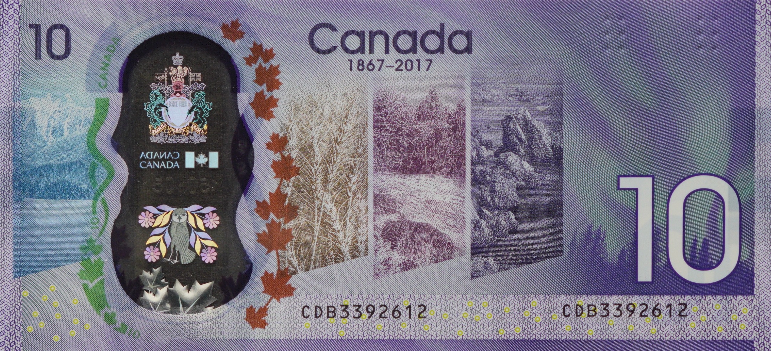 2017 - $10 - Canada 150 back