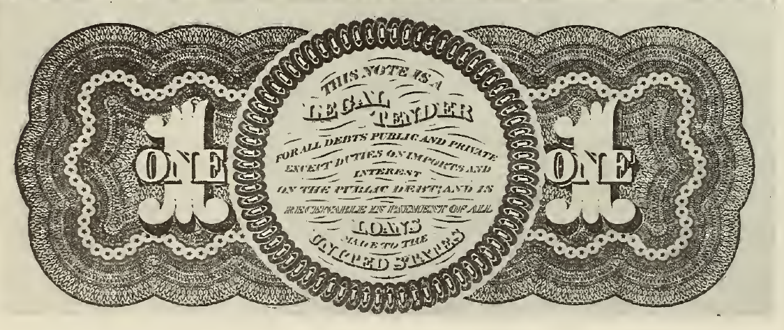 1862 - $1 - Salmon P. Chase back