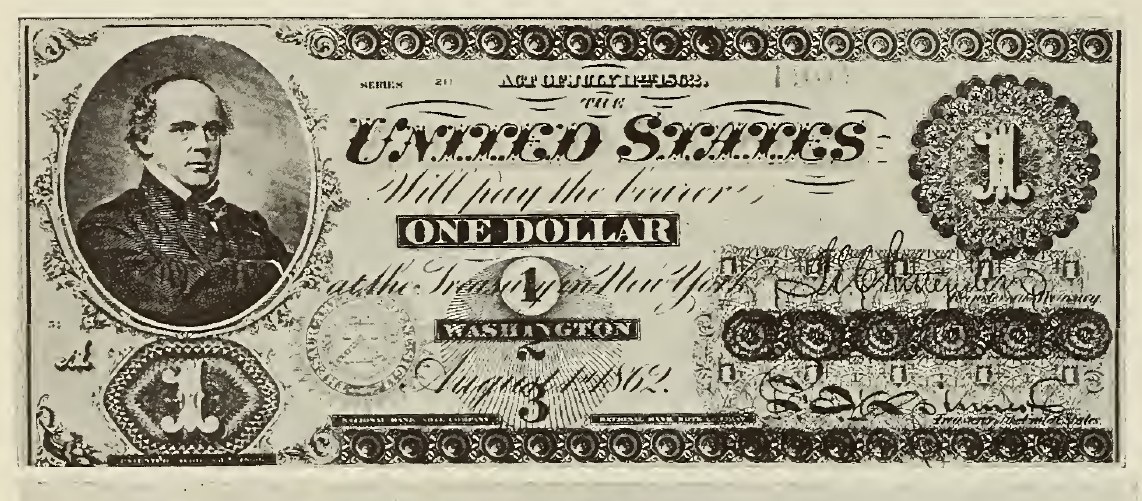 1862 - $1 - Salmon P. Chase front