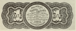 1862 - $1 - Salmon P. Chase back