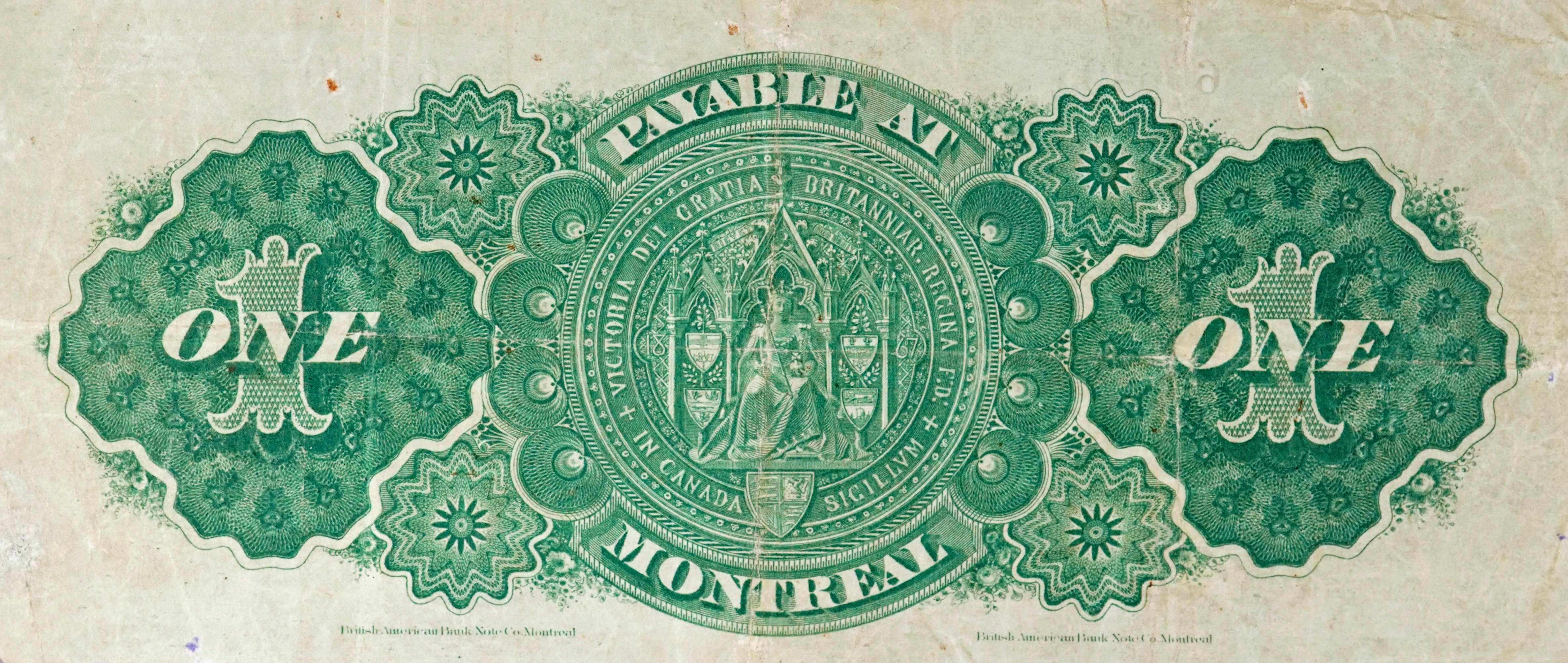 1878 - $1 - Countess of Dufferin back