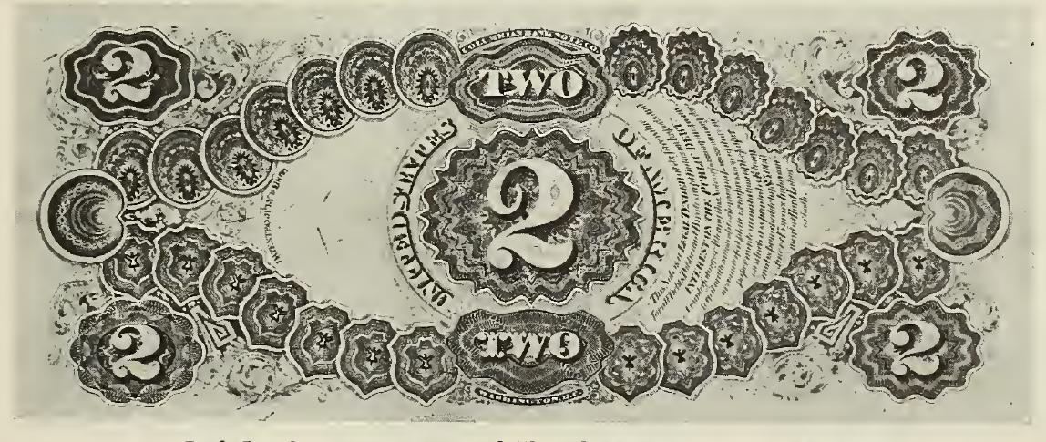 1880 - $2 - U.S. Capitol - Thomas Jefferson - Design 4 back