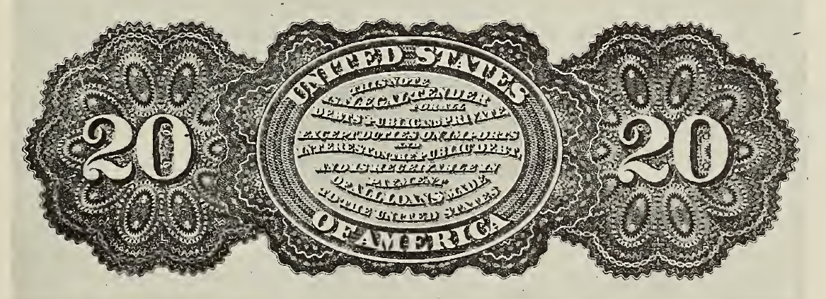 1862 - $20 - Legal Tender - $20 back