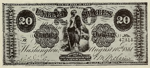 1862 - $20 - Legal Tender - $20 front