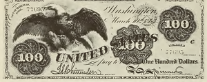 1862 - $100 - Large American Eagle front