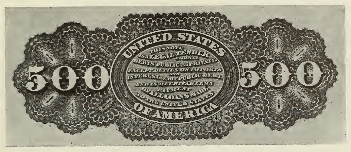 1862 - $500 - Albert Gallatin back